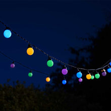 Load image into Gallery viewer, 30-Bulb Festoon String Lights – Solar or Mains, Warm White or Multicolour
