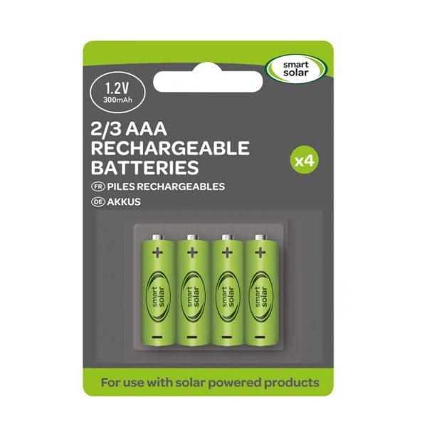 1.2V 2/3 AAA Ni-MH 300mAh Rechargeable Battery four pack two thirds size of standard AAA
