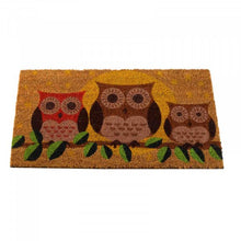 Load image into Gallery viewer, Hooters Owl Decoir Bruch Coir Doormat 75 x 45cm - Patterned doormat
