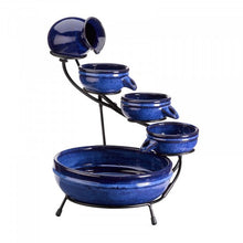 Load image into Gallery viewer, Ceramic Neptune Cascade - Solar Powered Water Feature Fountain - No Mains required
