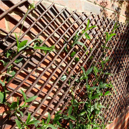 0.3m x 1.8m Willow Expanding Heavy Duty Wooden Trellis plant support. Willow
