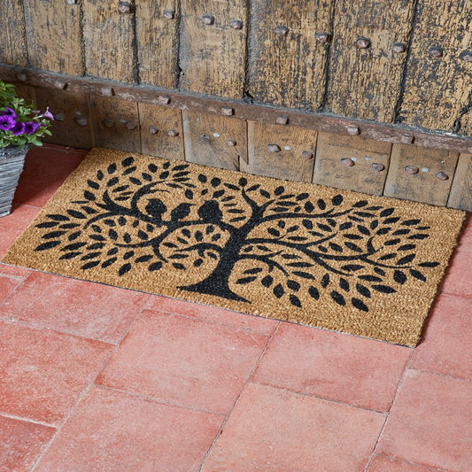 Dickie Birds Décor Mat 45x75cm 45x75cm | Natural Coir Doormat with Seasonal Pattern