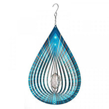 Load image into Gallery viewer, Crystal Teardrop Spinner - Azure - Hanging spinning ornament
