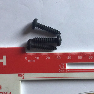 Pack of 3 - Phillips (Cross) Self Tapping Pan Head Screws - Black Marine Stainless Steel 5.5mm x25mm long