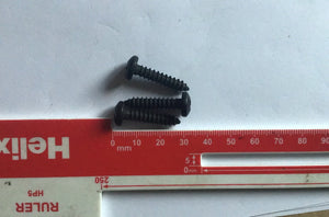 Pack of 3 - Phillips (Cross) Self Tapping Pan Head Screws - Black Marine Stainless Steel 5.5mm x25mm long