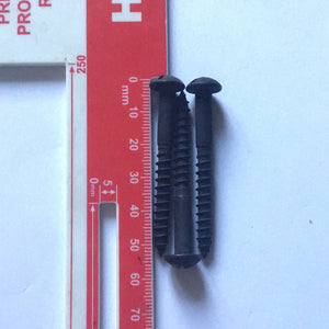 Slotted (spade) Button Head Wood Screw - Black Stainless Steel 5.5mm x 50mm long