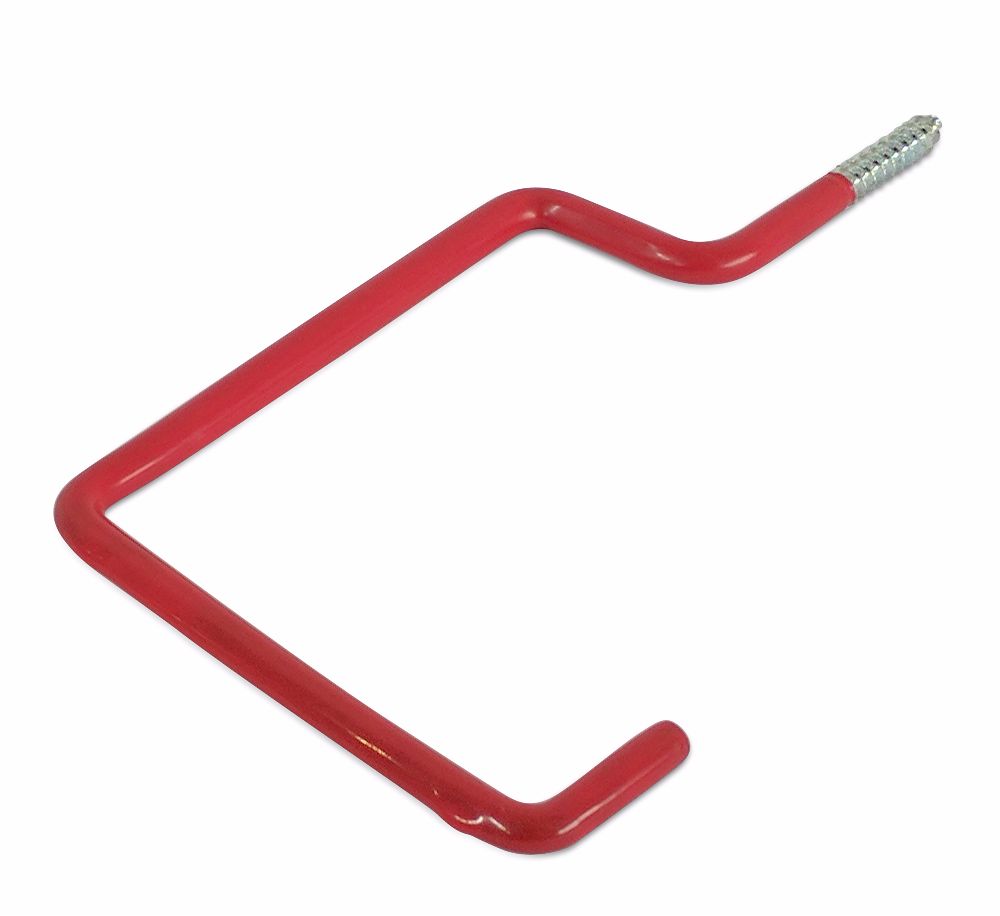 Red PVC Covered Multi-Purpose Hook - Utility, Ladder, Tools, Storage Hook (Elephant Hook) Heavy Duty 190mm