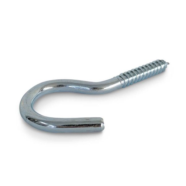 60mm Zinc Plated Steel Screw Hook Hooks 10g - 6cm long multi-purpose hooks - Heavy Duty