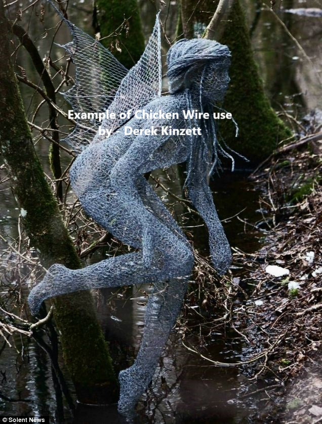 0.5m x 0.5m chicken wire for modelling - Fencing Galvanised Hexagonal Wire 13mm - 50mm mesh options