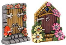Load image into Gallery viewer, 2x Whimsy Gates - Fairy Doors  - Elveden/Elvedon Doorways - Elf, Pixie, Fairy Door Two Pack
