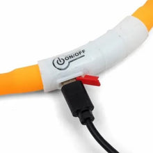 Load image into Gallery viewer, Glow in the dark, Flash &amp; Go Rechargeable &#39;See-Dog&#39; Ring  - LED lights - Various sizes S/M or M/L
