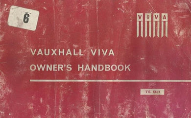 vauxhall viva owners handbook [Paperback] Unknown