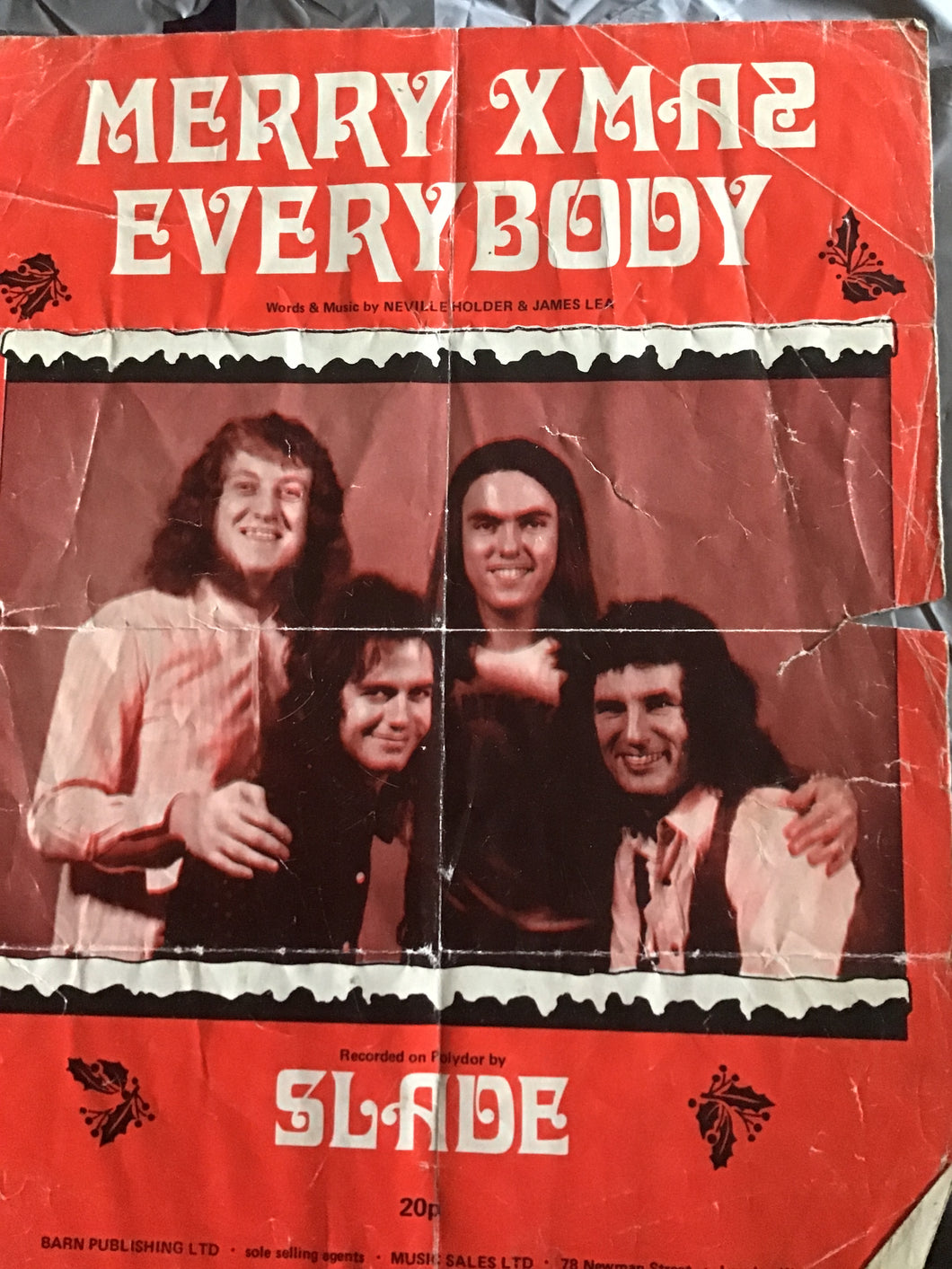 Merry Xmas Everybody - Slade- Music and words sheet music.