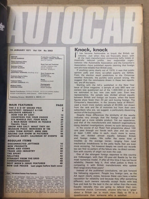 Autocar: The Premier British Motor Journal Embracing All Types Of Cars: Volume 134 January - June 1971. Compiled Magazines