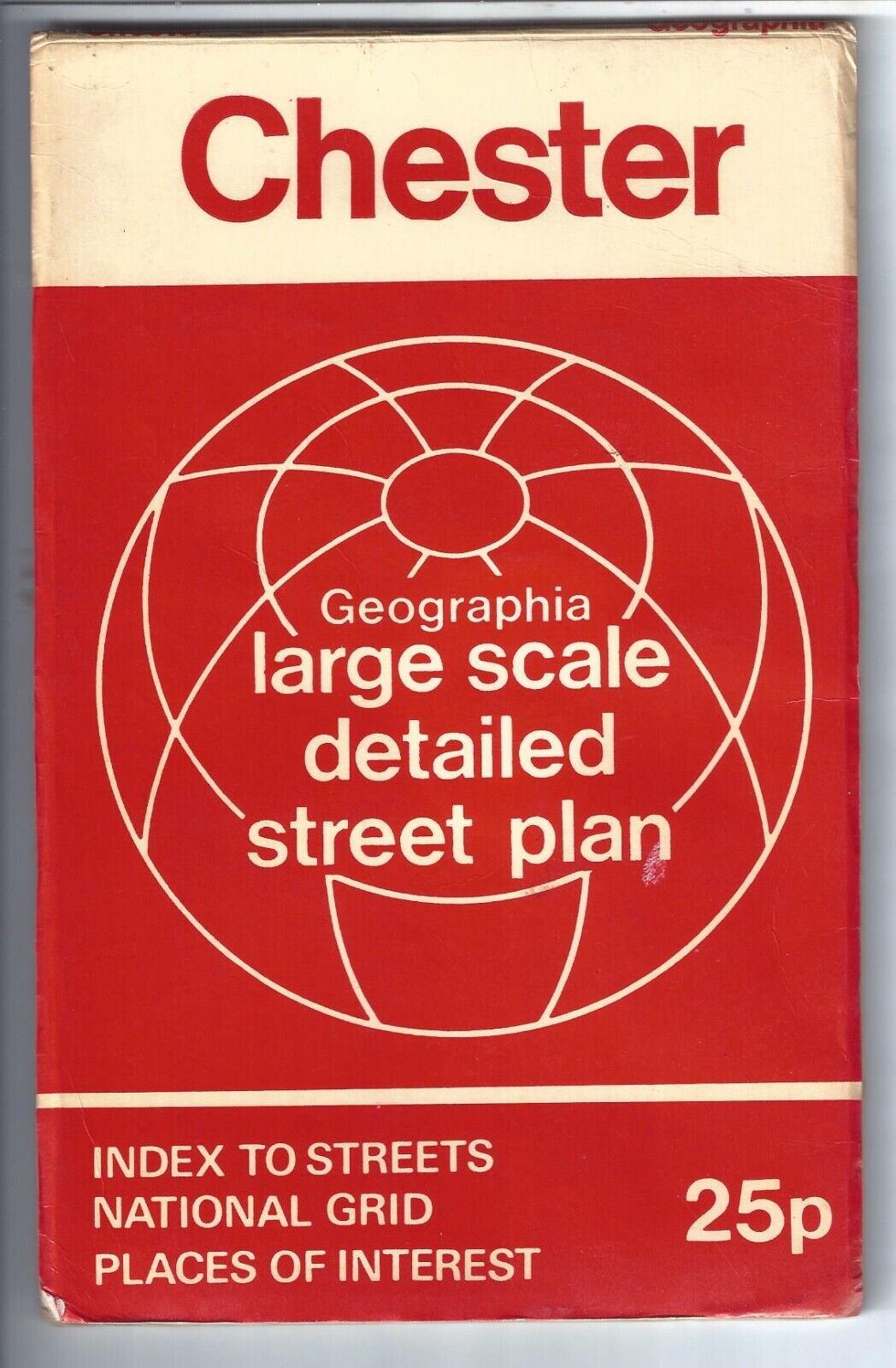 Chester: Geographia large scale detailed street plan (1m-5