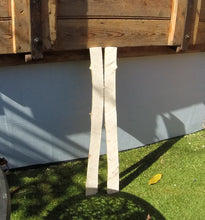 Load image into Gallery viewer, 2 x SPLIT POSTS 90cm (3ft) Hazel 50mm (2") x 25mm (1") diameter Hazel rustic country poles.  - Natural Fresh cut
