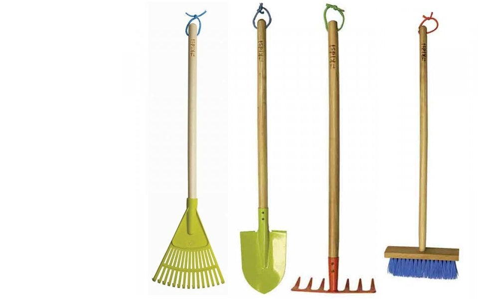 Children's Tall Tools Gardening Equipment Soil Rake, Leaf Rake, Spade, Brush - Various Options - By Briers - Smart Garden