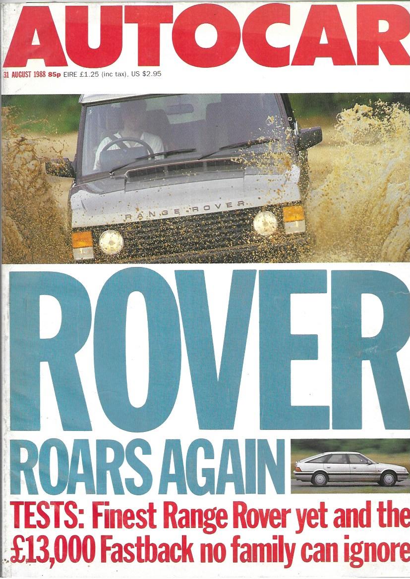 Autocar 31 August 1988 - 'Rover Roars Again'