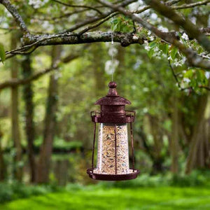 Lighthouse Seed Feeder - Copper effect - Bird Feeder - Animal Feeder