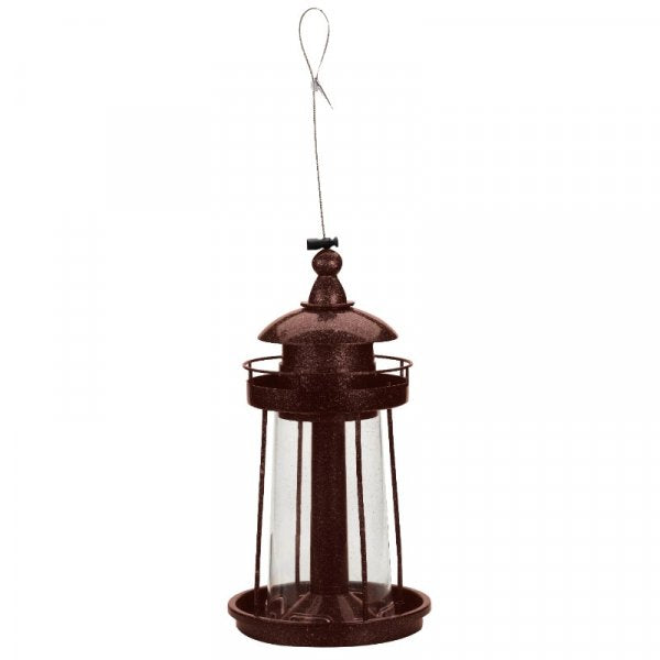 Lighthouse Seed Feeder – Copper Effect Bird Feeder
