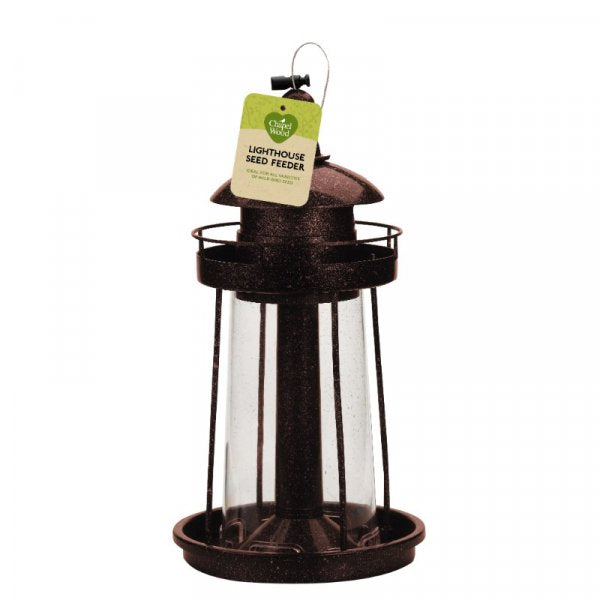 Lighthouse Seed Feeder – Copper Effect Bird Feeder