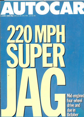 Autocar 1 June 1988 - 220 Jaguar - Super Jag
