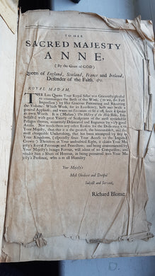 C 1700's Blome's History of the Bible; The History of the Old and New testament [Leather Bound/kid skin]