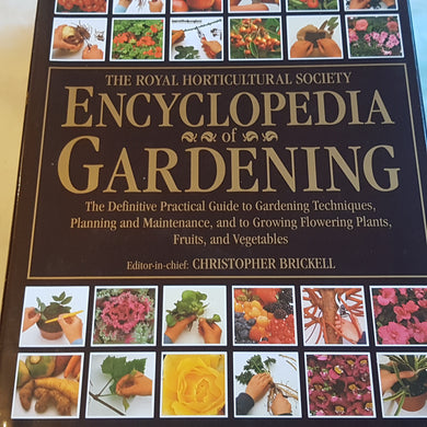 The Royal Horticultural Society encyclopedia of gardening. Hardcover. Christopher Brickell. BCA 1997