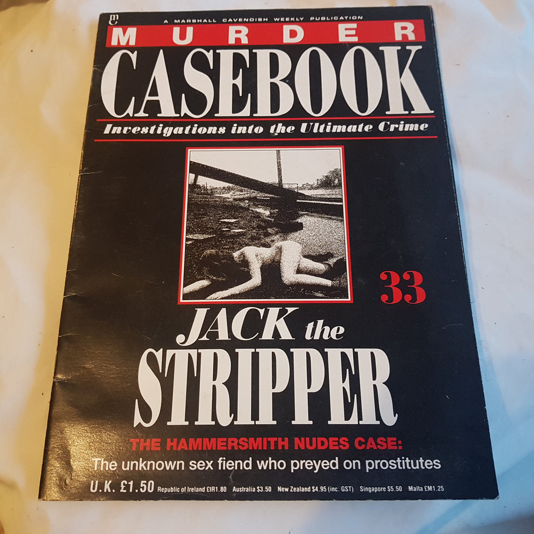 Murder casebook 33 Jack the stripper Hammersmith nudes case. Paperback.