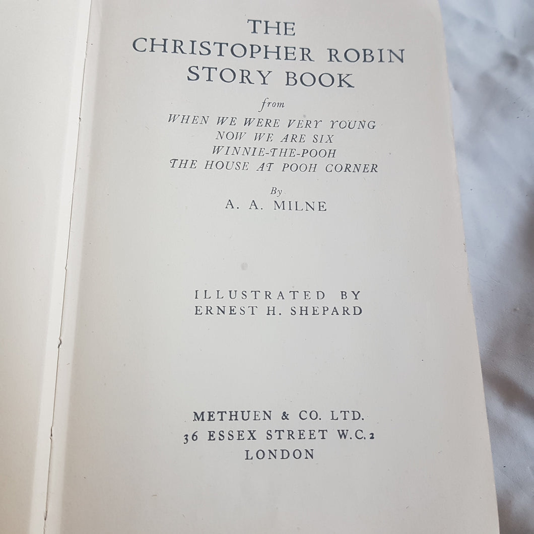 The Christopher Robin story book hardcover AA Milne reprint 1952
