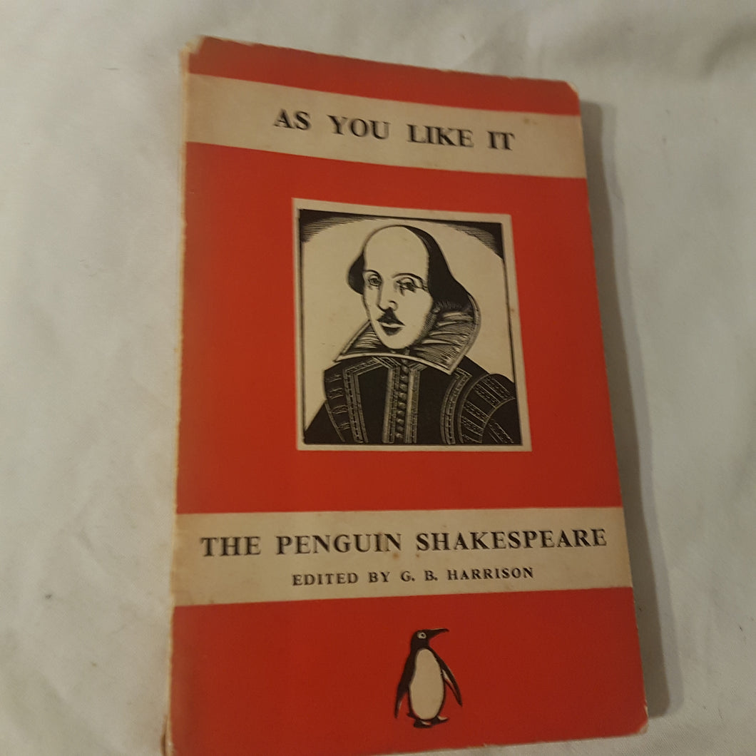 As You Like It. The Penguin Shakespeare. G B Harrison. Paperback 1st edition 1937