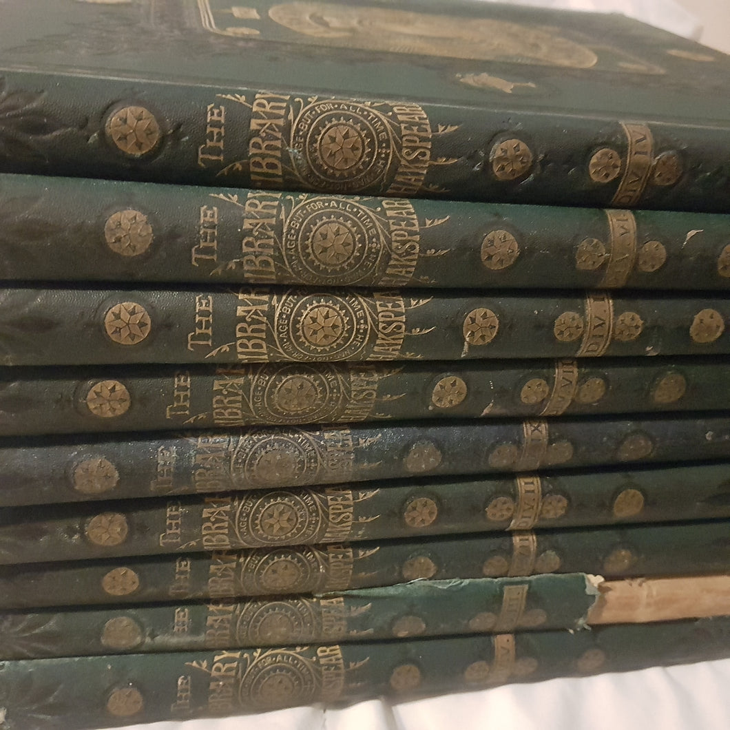 The library Shakespeare illustrated by Sir John Gilbert George cruikshank and R Dudley. Complete 9 volume hardcover set