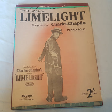 The theme from limelight composed by Charles Chaplin piano solo Charlie. Sheet music