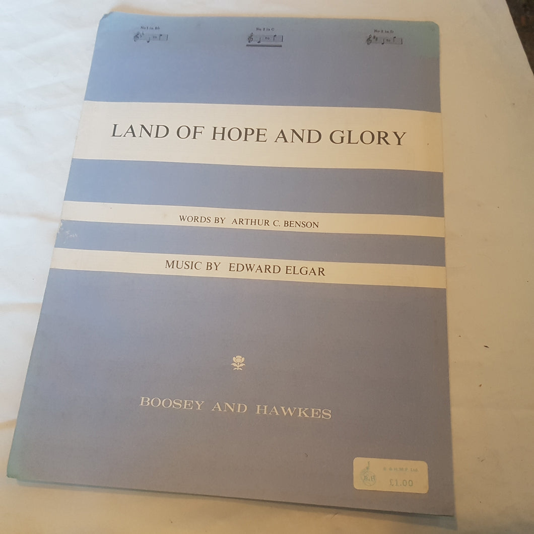 Land of Hope and Glory Words by Arthur Benson music Edward Elgar sheet music