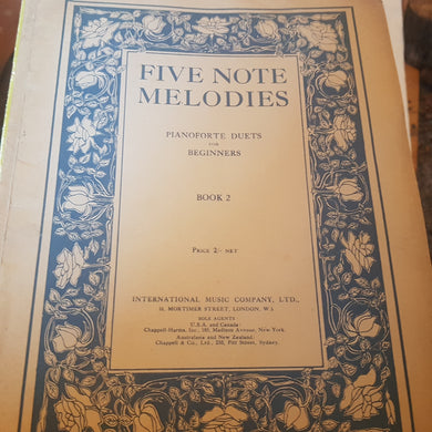 5 note melodies pianoforte duets for beginners book 2 sheet music