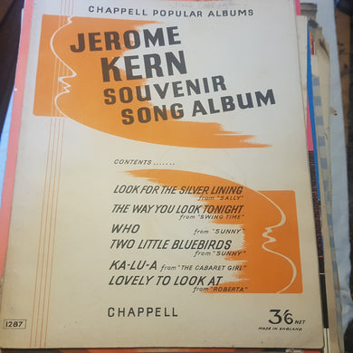 Jerome Kern souvenir song album sheet music Chappell