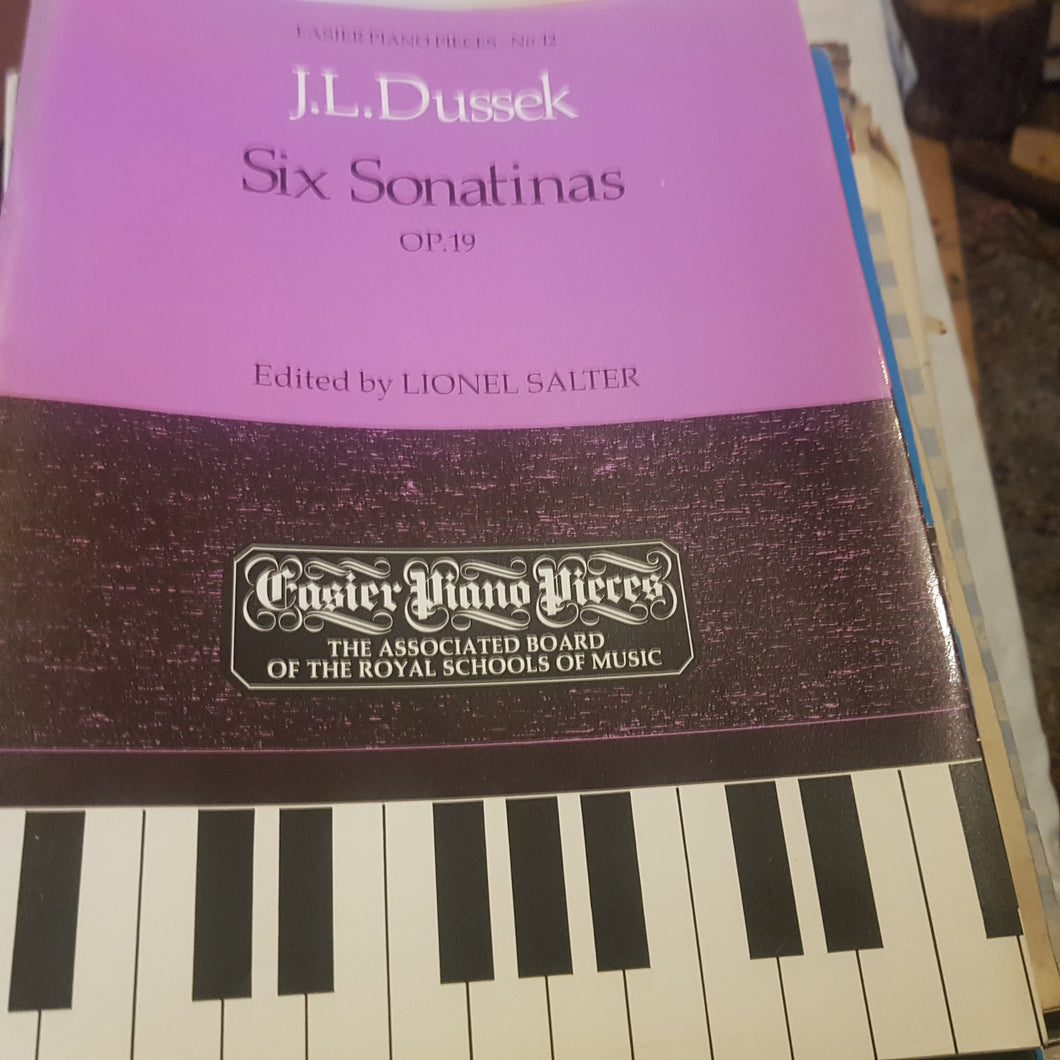 Easier Piano Pieces. No 12. J L Dussek. Six Sonatinas. OP 19 Lionel Salter sheet music