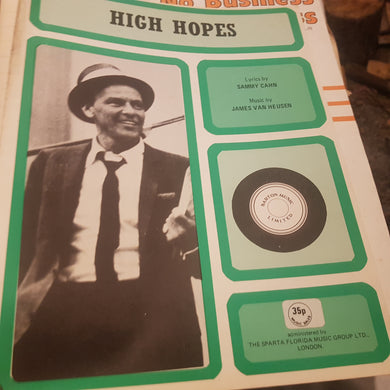 High Hopes Sammy Cahn James Van heusen sheet music