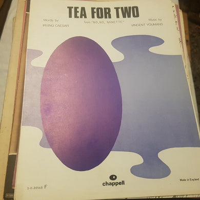 Tea for two sheet music Irving Caesar Vincent Youmans