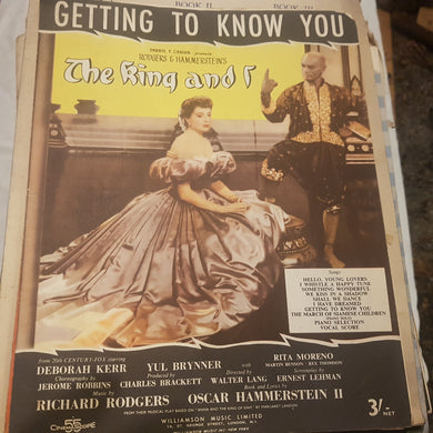 Getting to know you Rodgers and hammerstein's The King and I sheet music