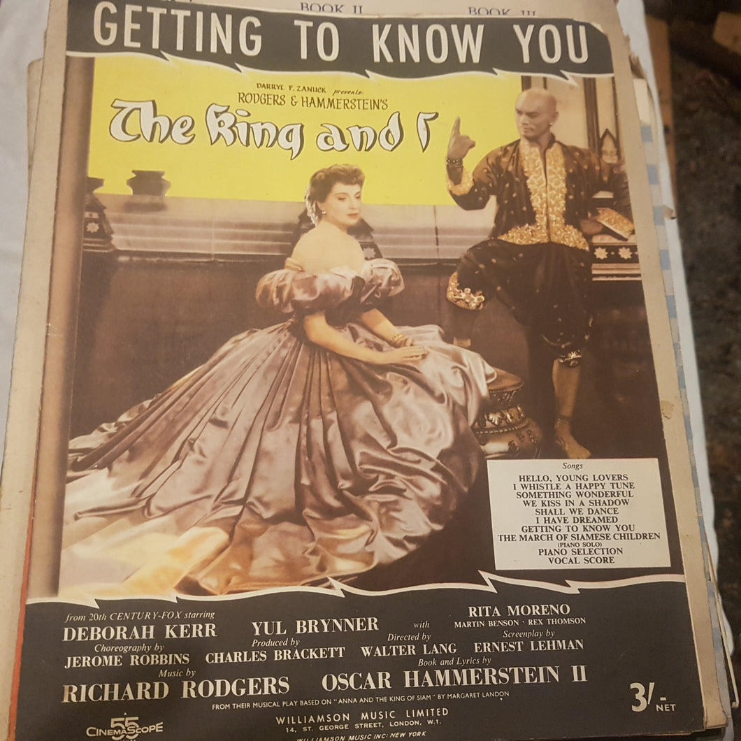 Getting to know you Rodgers and hammerstein's The King and I sheet music