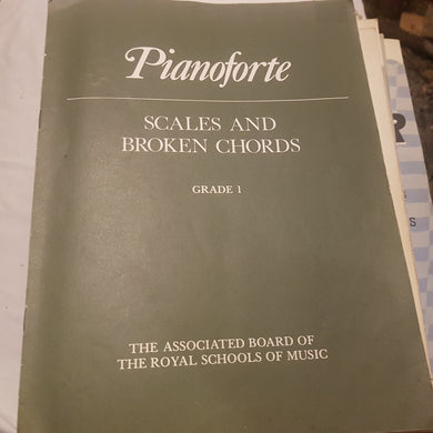 Pianoforte scales and Broken Chords grade 1 music sheets