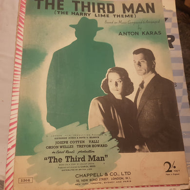 The third man the Harry Lime theme Anton Karas music sheet