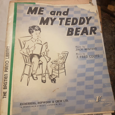 Me and my teddy bear Jack Winters Fred Coutts music sheet