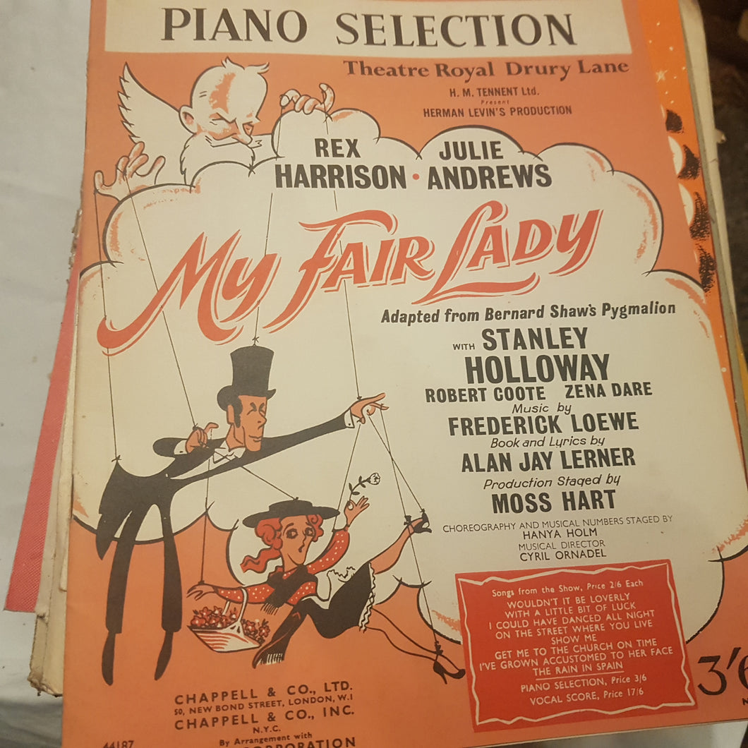 Piano selection Theatre Royale Drury Lane my fair lady music sheets
