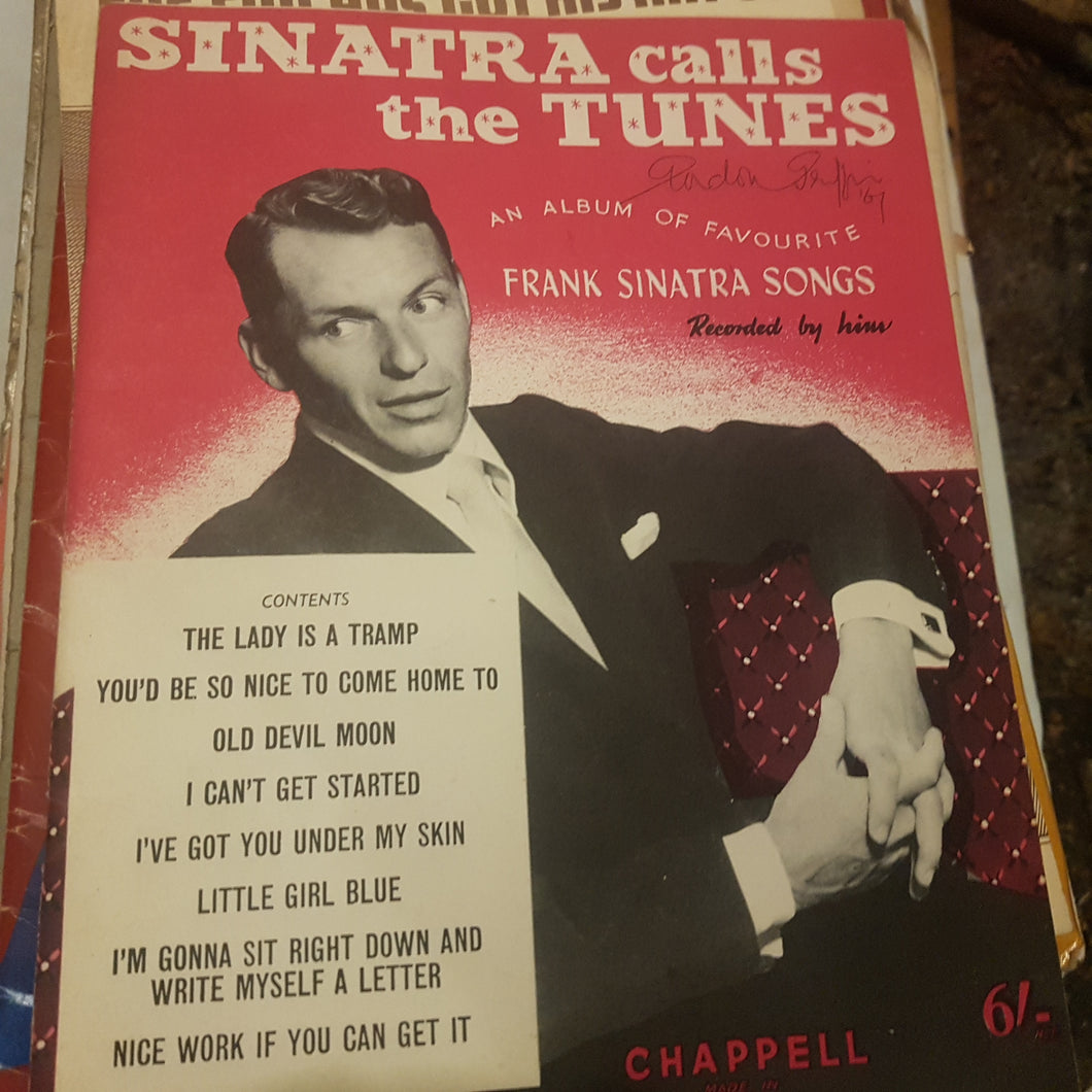 Sinatra cause the tunes an album of favourite Frank Sinatra songs sheet music