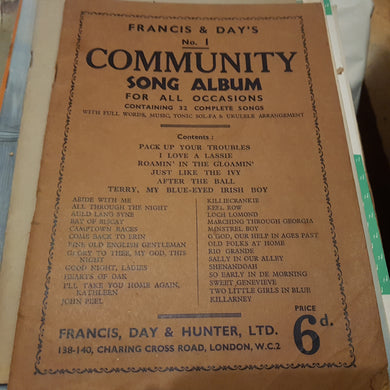 Francis and Day's  No.1 community song album for all occasions 32 songs music sheets