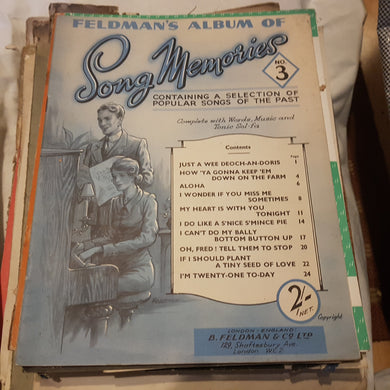 Feldman's album of song memories music sheet