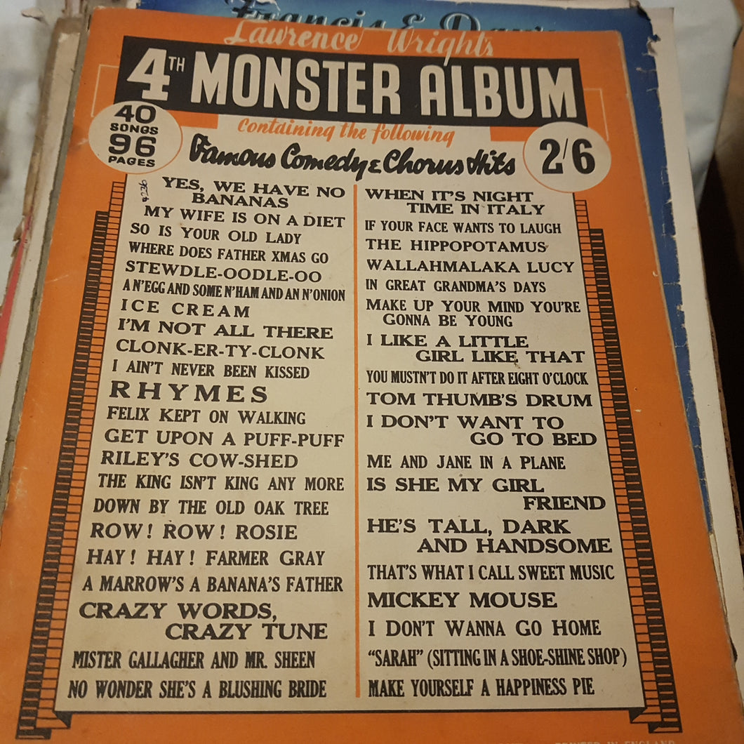 Lawrence Wrights 4th monster album music sheets