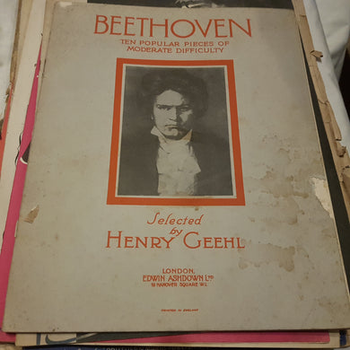 Beethoven's 10 popular pieces of moderate difficulty music sheets selected by Henry Geehl.